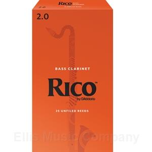 Rico Bass Clarinet Reeds #2 (25pk)