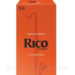Rico Bass Clarinet Reeds #3 (25pk)