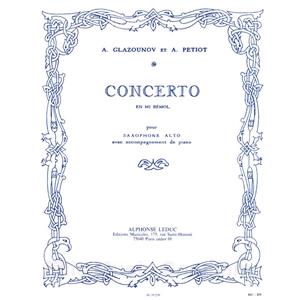 GLAZOUNOV - Concerto in Eb Op. 109 for Alto Saxophone with Piano Accompaniment