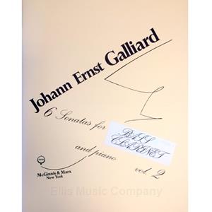 GALLIARD - Six Sonatas for Bass Clarinet & Piano, Volume 2