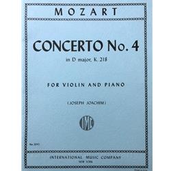 MOZART - Concerto No. 4 in D Major, K.218 for Violin & Piano