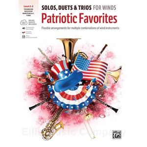 Solos, Duets, and Trios for Winds: Patriotic Favorites (with online audio) - Bass Clef Instruments
