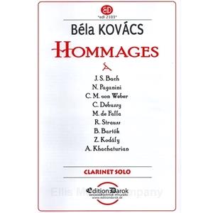 KOVACS - Hommages for Clarinet