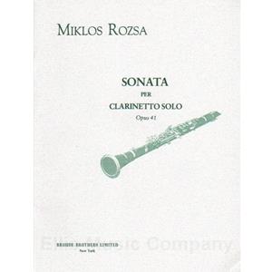 ROZSA - Sonata for Solo Clarinet, Op. 41 (Sonata per Clarinetto Solo)