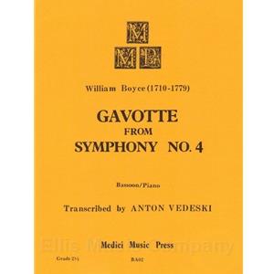 BOYCE - Gavotte from Symphony No. 4 for Bassoon