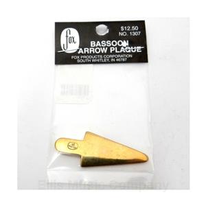 Fox Bassoon Arrow Plaque, Metal