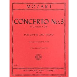 MOZART - Concerto No. 3 in G Major, K.216, for Violin & Piano