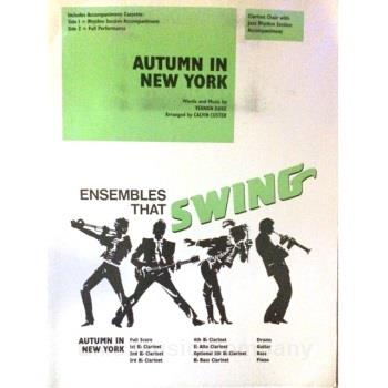 Autumn in New York for Clarinet Choir with Jazz Rhythm Section